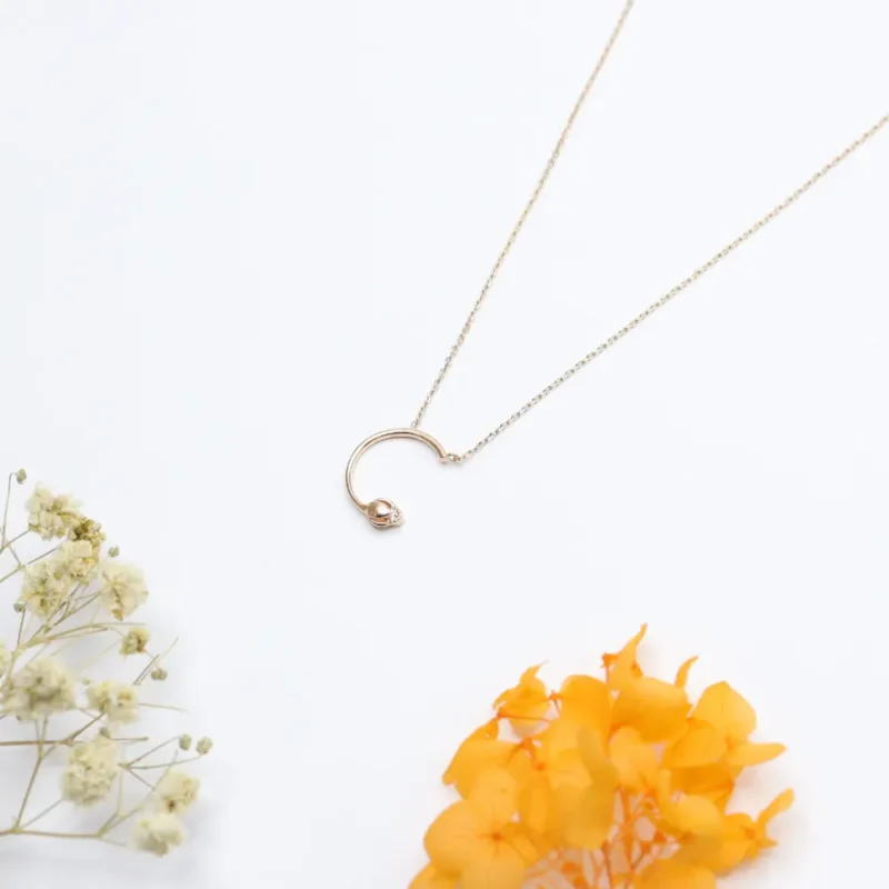 Modern Orb Rose Gold Pendant