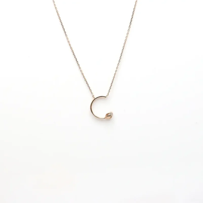 Modern Orb Rose Gold Pendant - Image 3