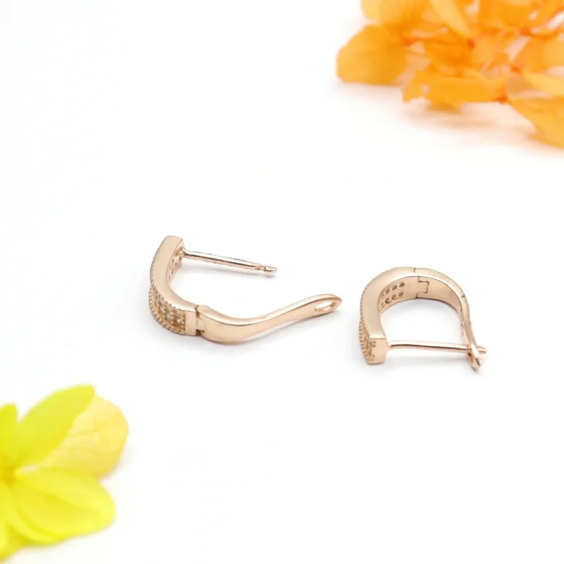 Rosy Circle Earrings - Image 4