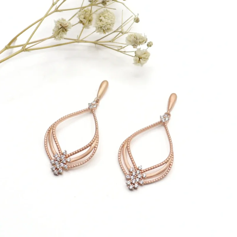 Rose Gold Teardrops Earrings