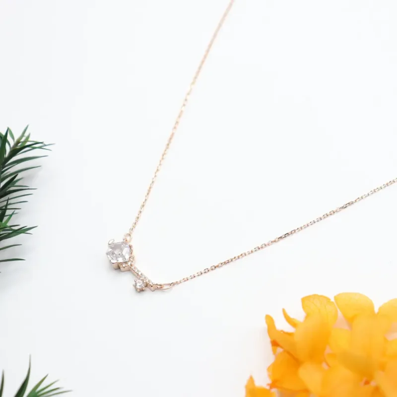 Crystal Lock Rose Gold Pendant