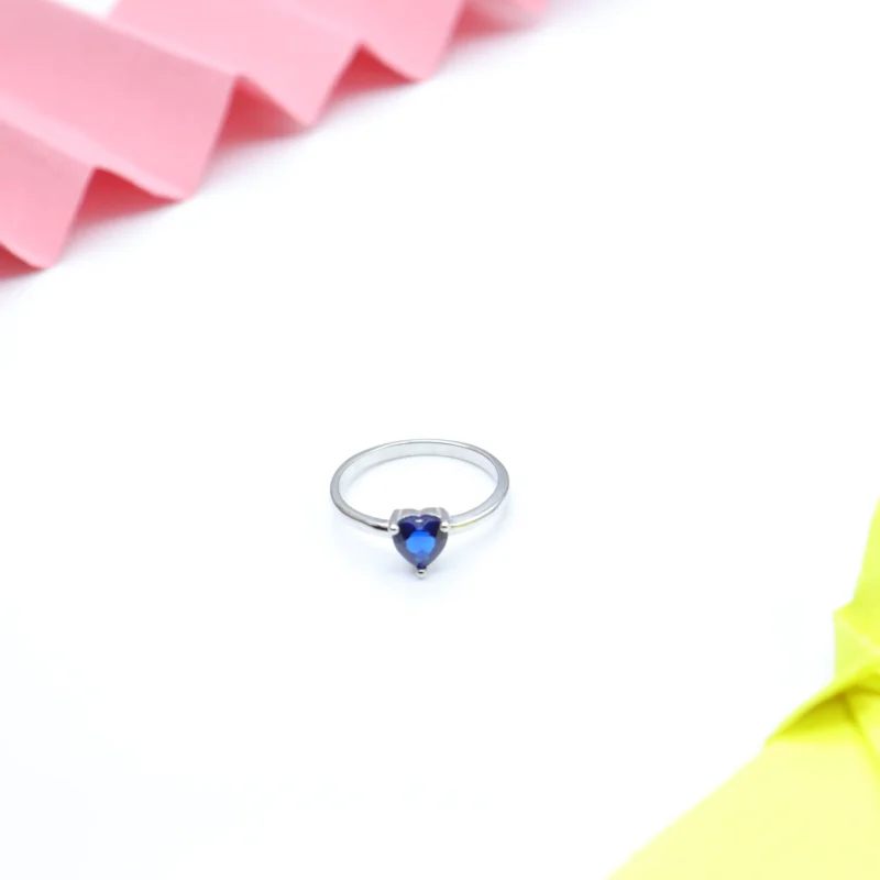 Navy Heart Ring